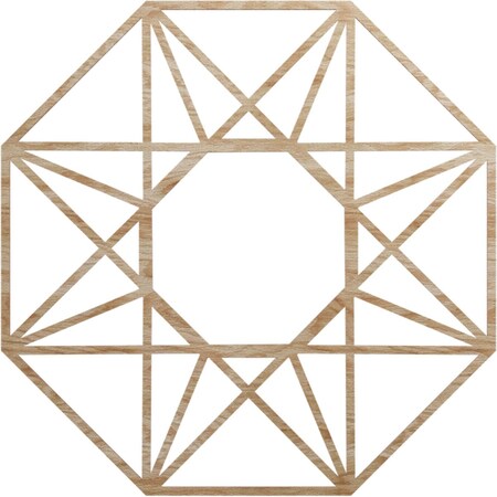 Ekena Millwork Guardian Wood Fretwork Pierced Ceiling Medallion, Red Oak, 40"OD x 15 1/2"ID x 1/4"T CMWP40X40X0250GDRO
